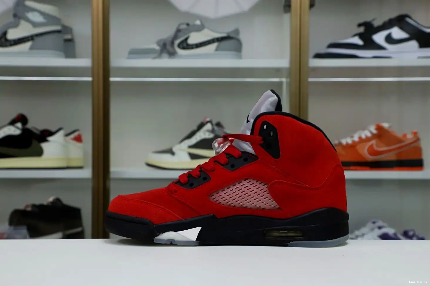 BULL Kimikick JORDAN RED AIR RETRO RAGING 5 SUEDE 0705